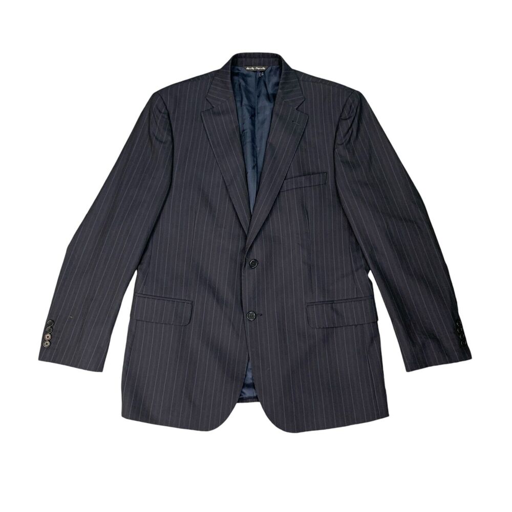 Ermenegildo Zegna Blazer Mens 42 Indigo Pinstripe 5362 Classic Saks Fifth Avenue